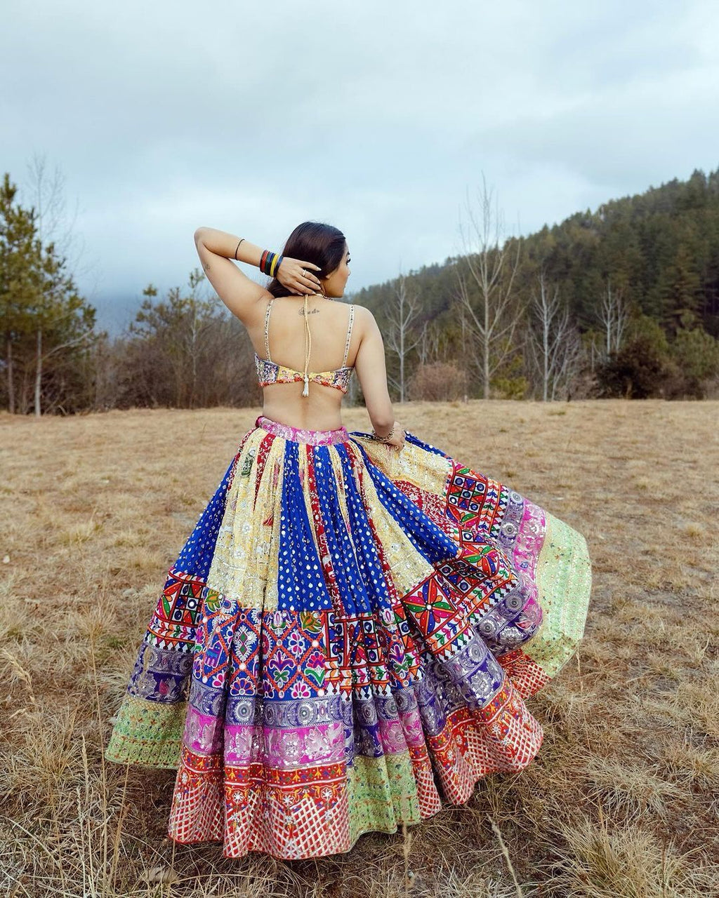 Navratri Special er Printed Lehenga Choli with Real  Work - ALC 95