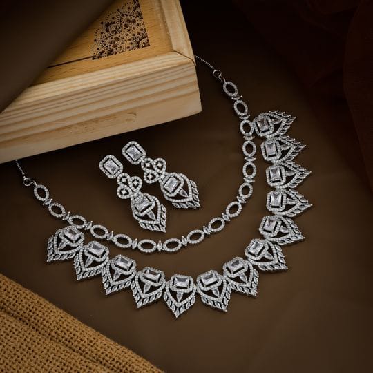 Stunning AD (American Diamond) Necklace Sets - Elegant and Sparkling Jewelry Collection