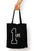 Stylish Unisex Zipper Tote Bag in White - Standard Size