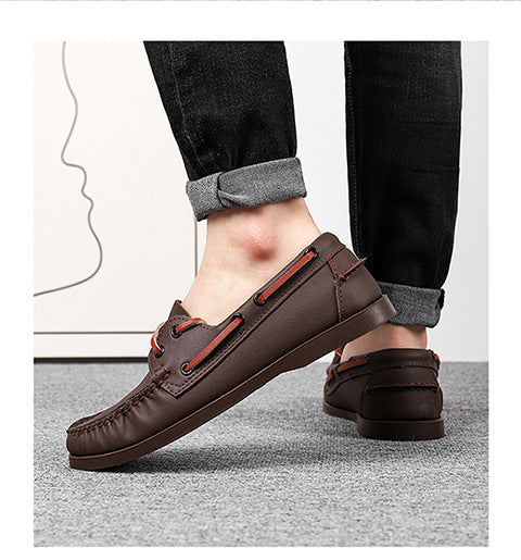 Male Plus Size Casual Leather Shoes