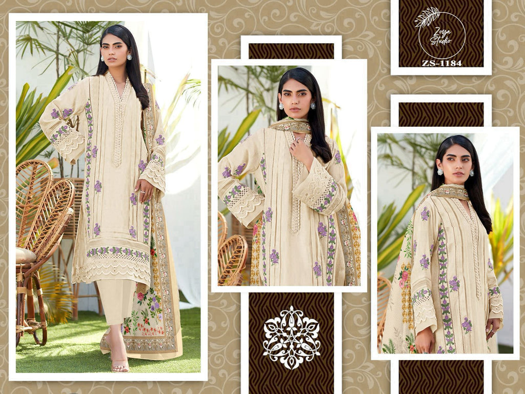 Zoya Studio Luxury Tunic & Pant Set with Heavy Embroidery and Printed Dupatta |  Superhit Collection  45