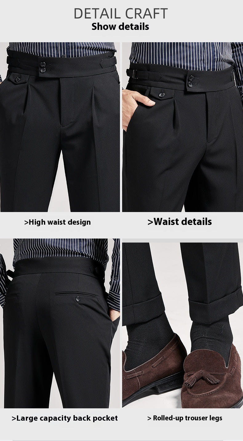 Men's Business Casual High Waist Pants