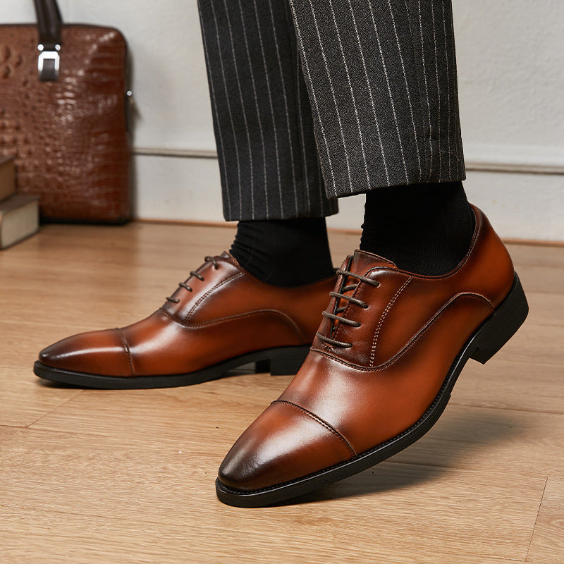 Height Increasing Insole Business Formal Wear Soft Bottom Oxford Shoes