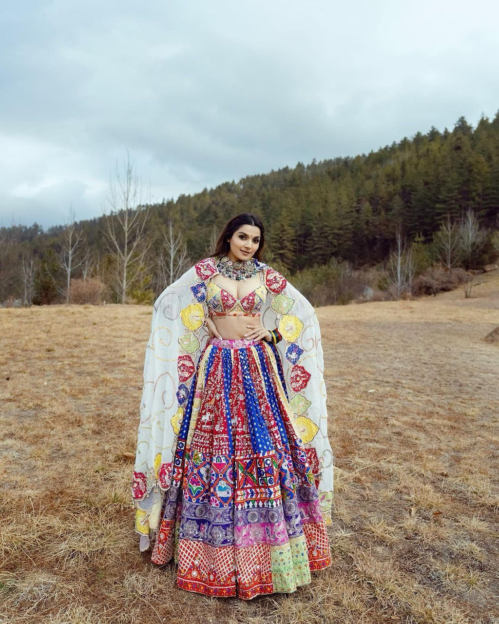 Navratri Special er Printed Lehenga Choli with Real  Work - ALC 95