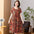 Middle-aged And Elderly Women's Cotton Silk Printing Maxi Dress