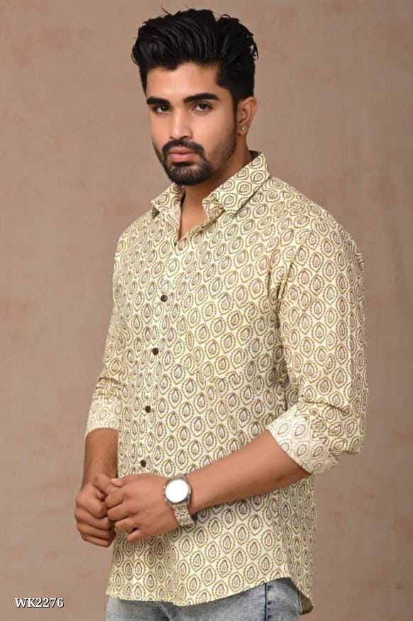 Pure Cotton Hand Block Shirts for Men | Authentic Indian Craftsmanship