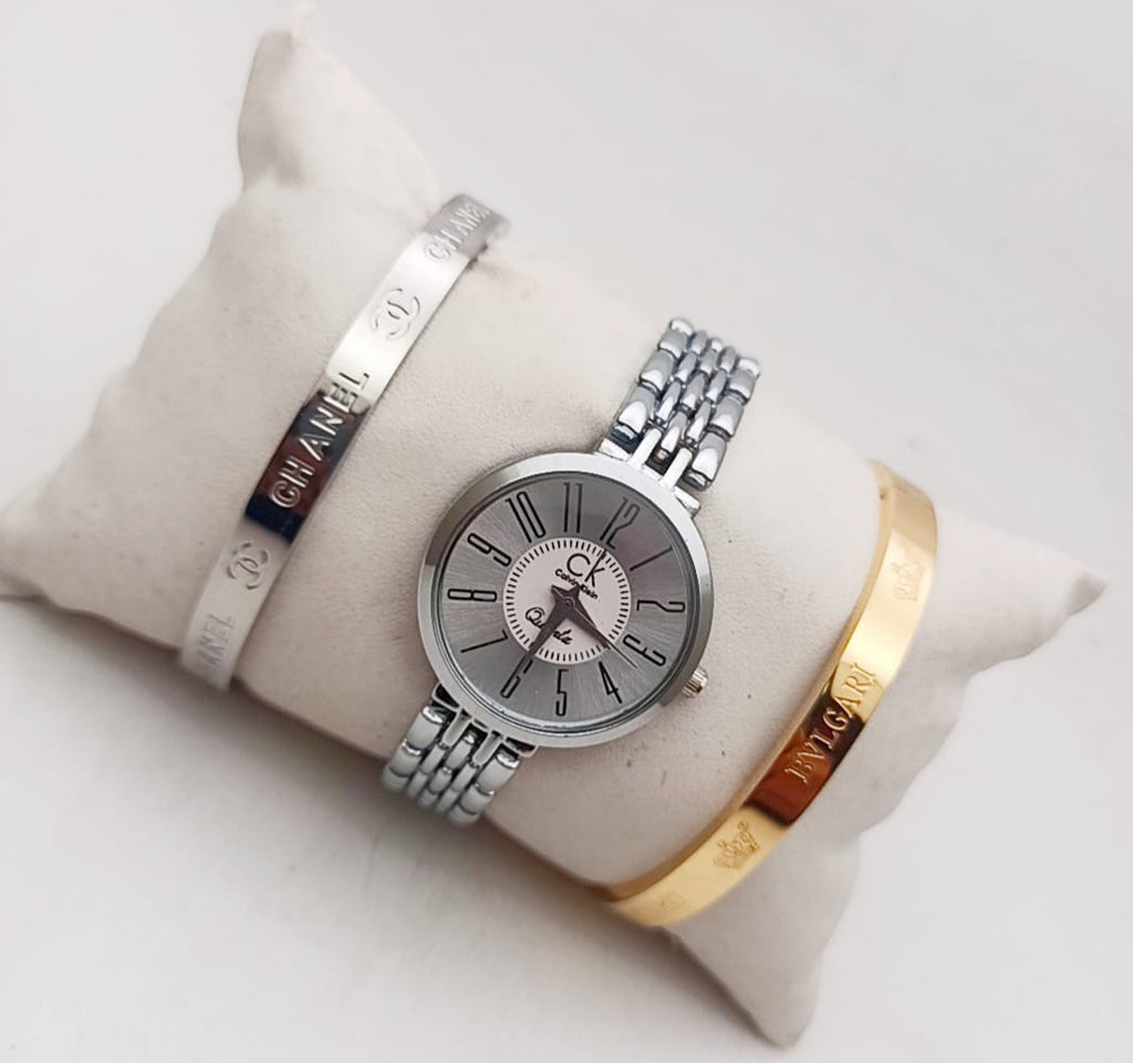 Premium Combo Kada with Watch - Stylish and Durable Fashion Accessory