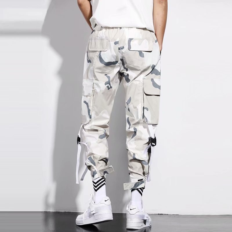 Thin Camouflage Overalls Men's Trendy Loose Multi-pocket Casual