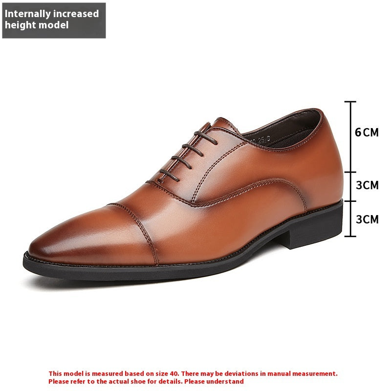 Height Increasing Insole Business Formal Wear Soft Bottom Oxford Shoes