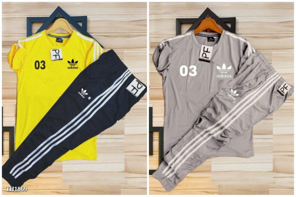 Two Tracksuit Combo Offer | Unisex Stretchable Lycra Tracksuit | Best for Gym & Sports  Yellow & Gray