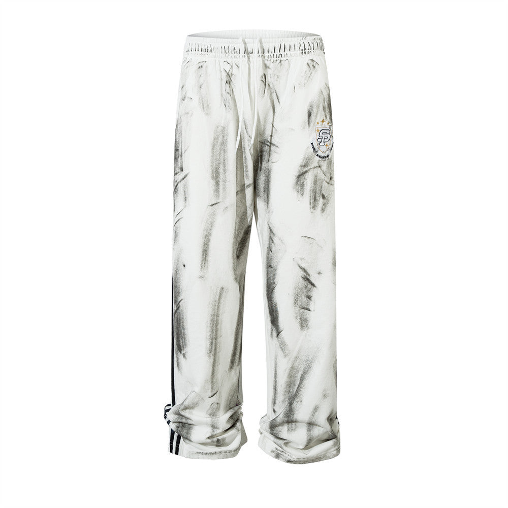 Graffiti Splash Ink Painting Casual Straight-leg Sweatpants