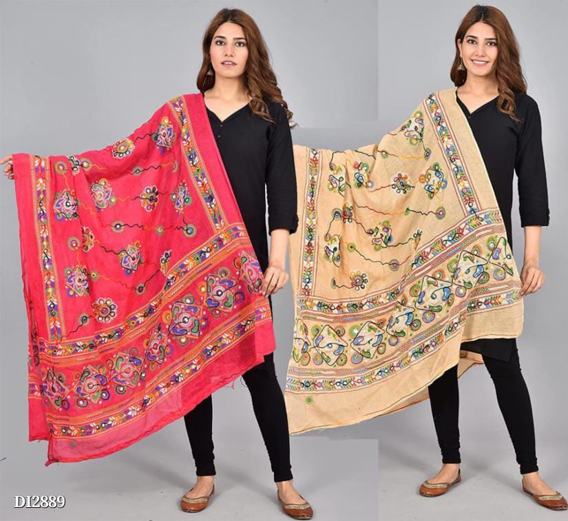 Cotton Dupatta Pack of 2 for Women | 2.25 Meter Length | Soft and Breathable