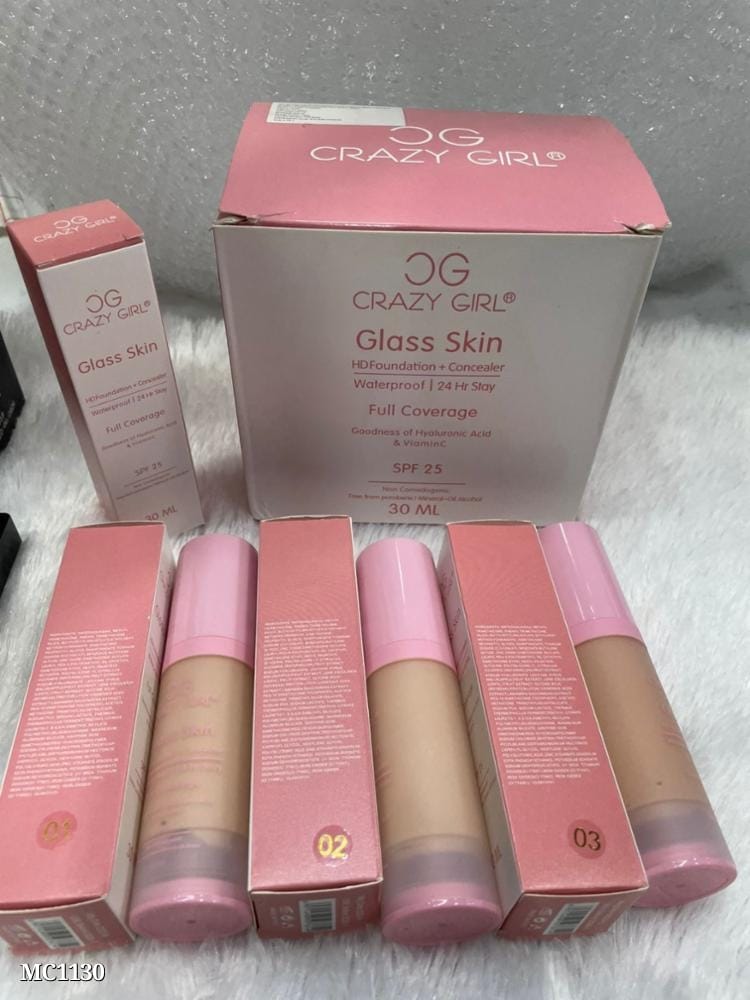 Crazy Girl Foundation - Imported, Available in 3 Shades for Flawless Skin