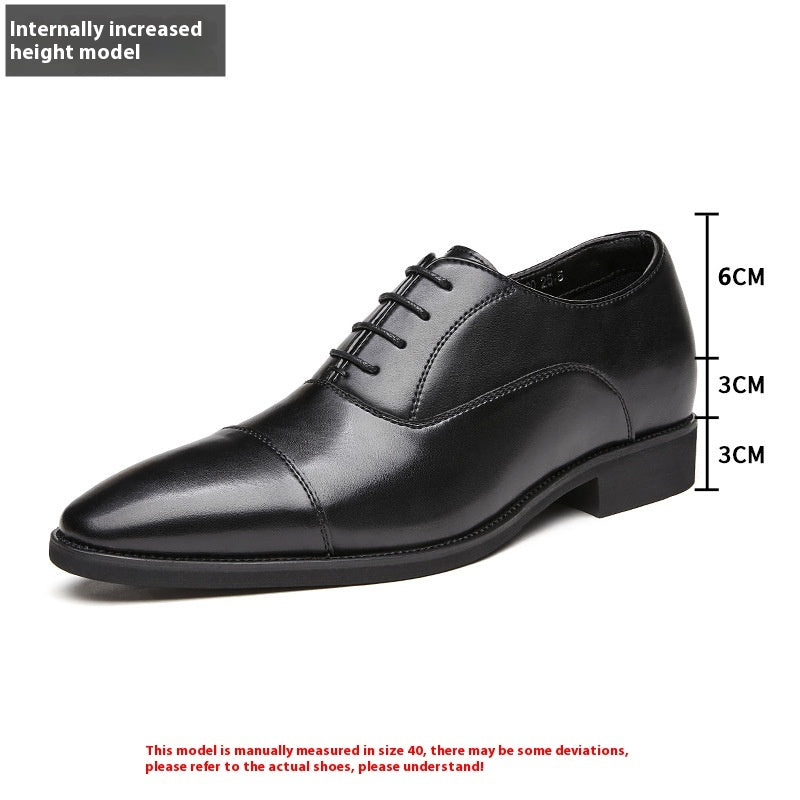 Height Increasing Insole Business Formal Wear Soft Bottom Oxford Shoes