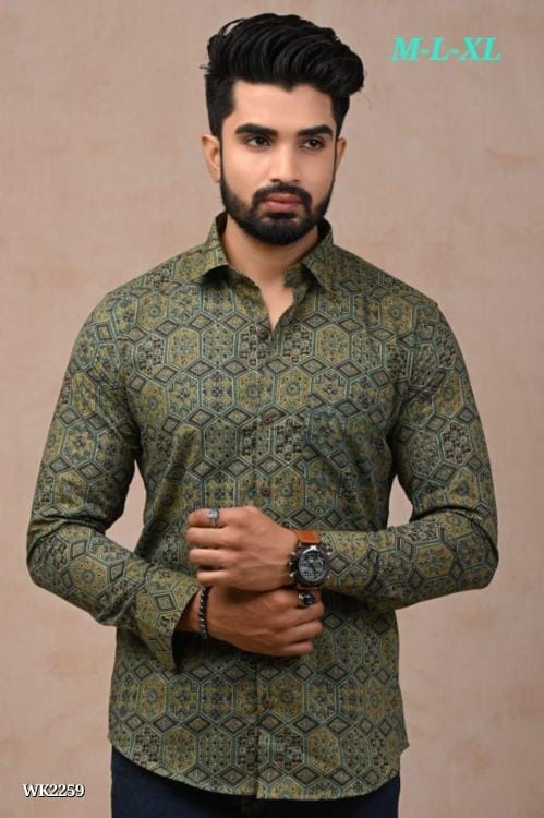 Pure Cotton Hand Block Shirts for Men | Authentic Indian Craftsmanship