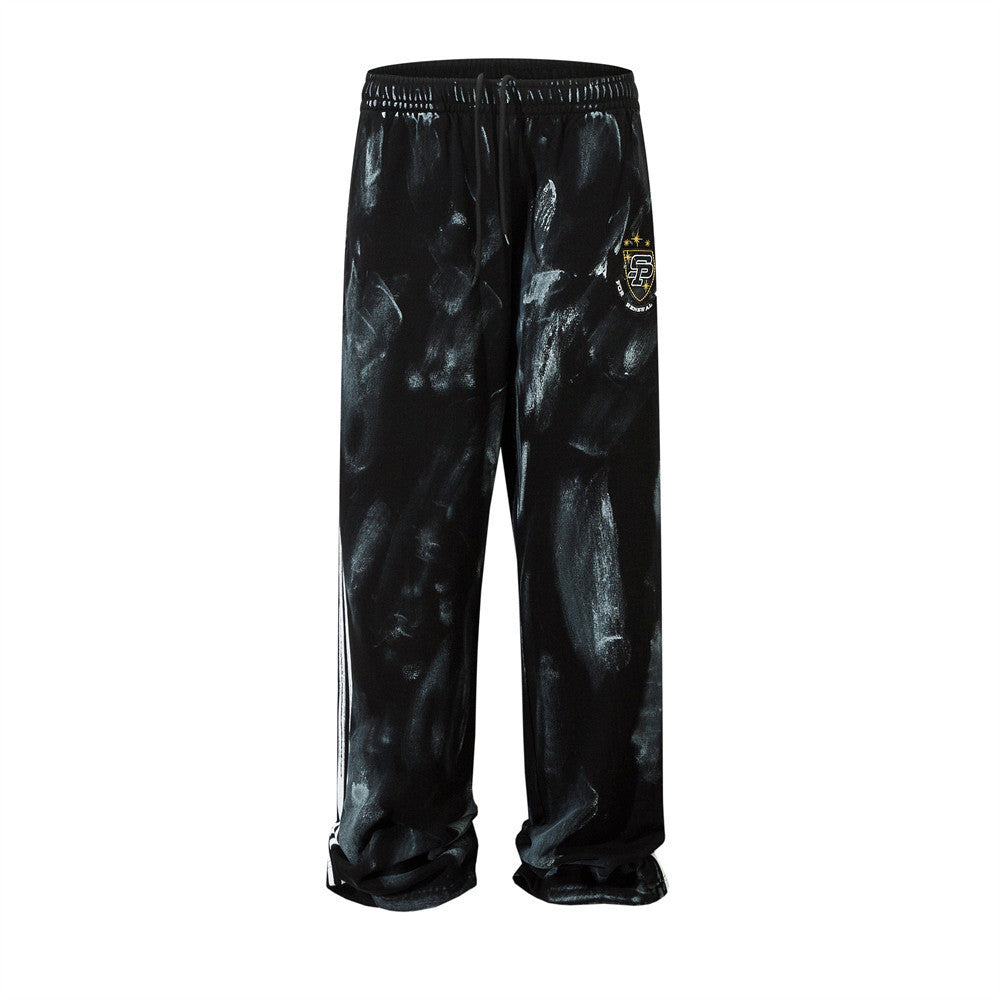 Graffiti Splash Ink Painting Casual Straight-leg Sweatpants