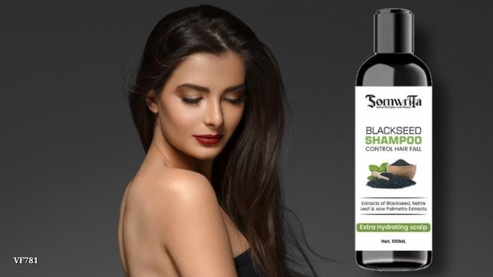 SOMWRITA Pure & Natural Blackseed Shampoo for Shine & Luster | Hair Fall Control & Growth - 100ml