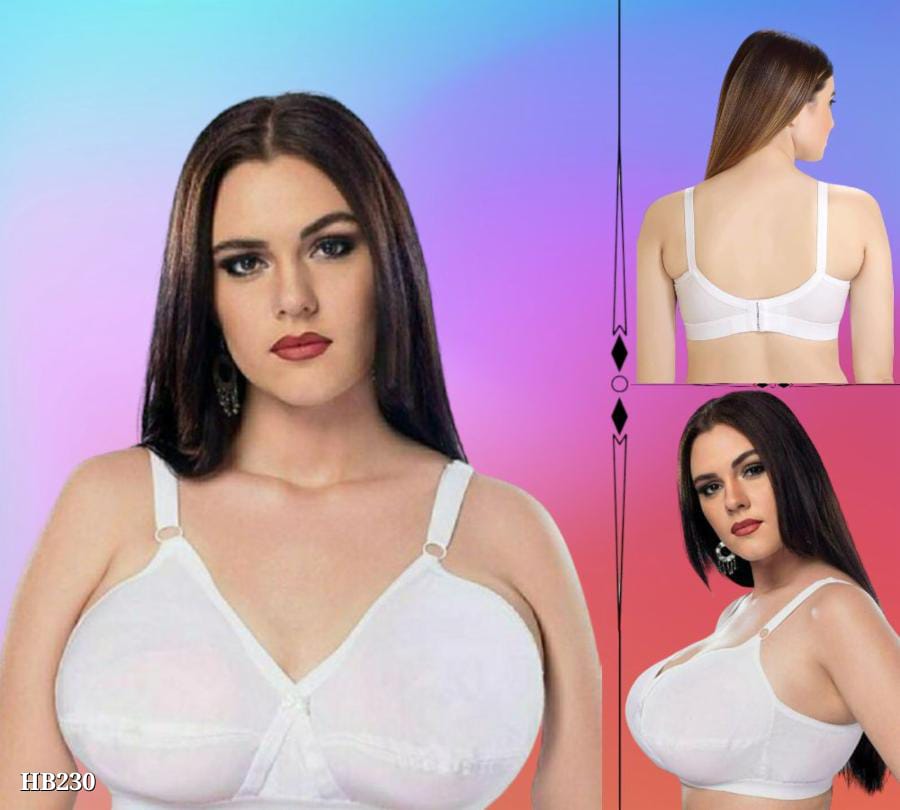 Women’s Big Size Cotton Bra - Non-Padded, Full Coverage, Plus Size Comfort