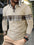 European And American Men's Casual Long Sleeve Color Matching