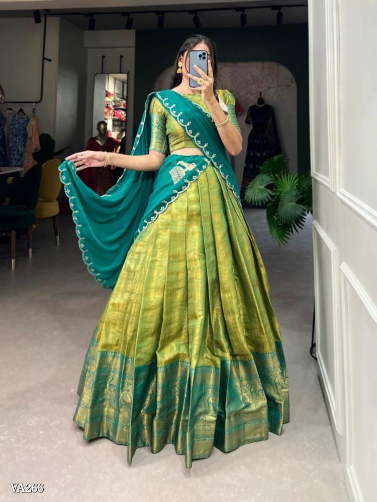 Elegant Kanjivaram Silk Traditional Lehenga Choli for Special Occasions 3