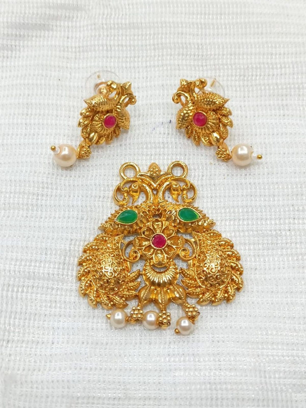 Exquisite Golden Pendants in India - Elegant and Timeless Jewelry (total 2 piece)