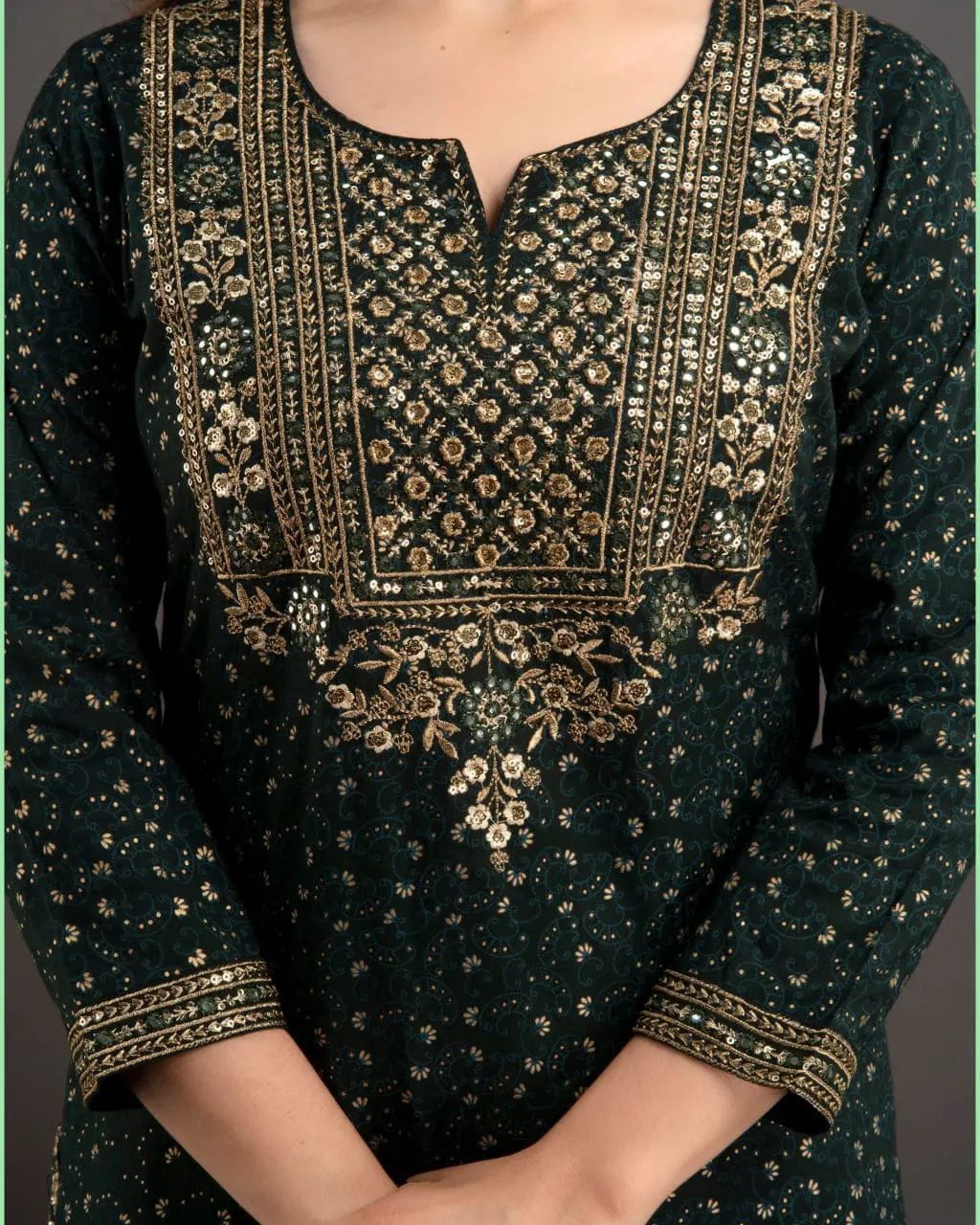 Women Viscose Rayon Kurta Pant Dupatta Set