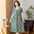 Middle-aged And Elderly Women's Cotton Silk Printing Maxi Dress