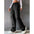 Women's Fashion Solid Color High Waist Flip Workwear With Pocket Pants