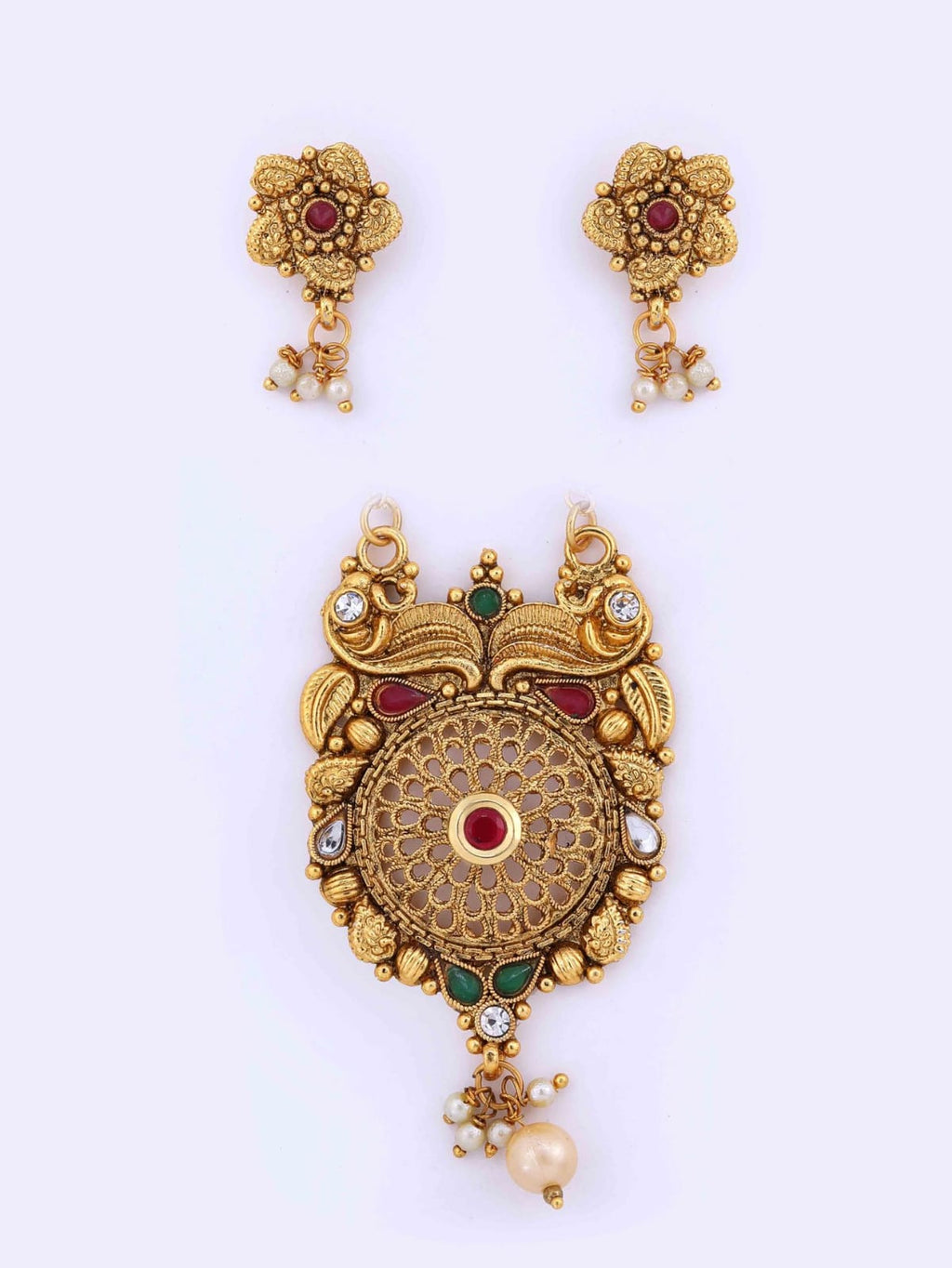 Exquisite Golden Pendants in India - Elegant and Timeless Jewelry (total 2 piece)