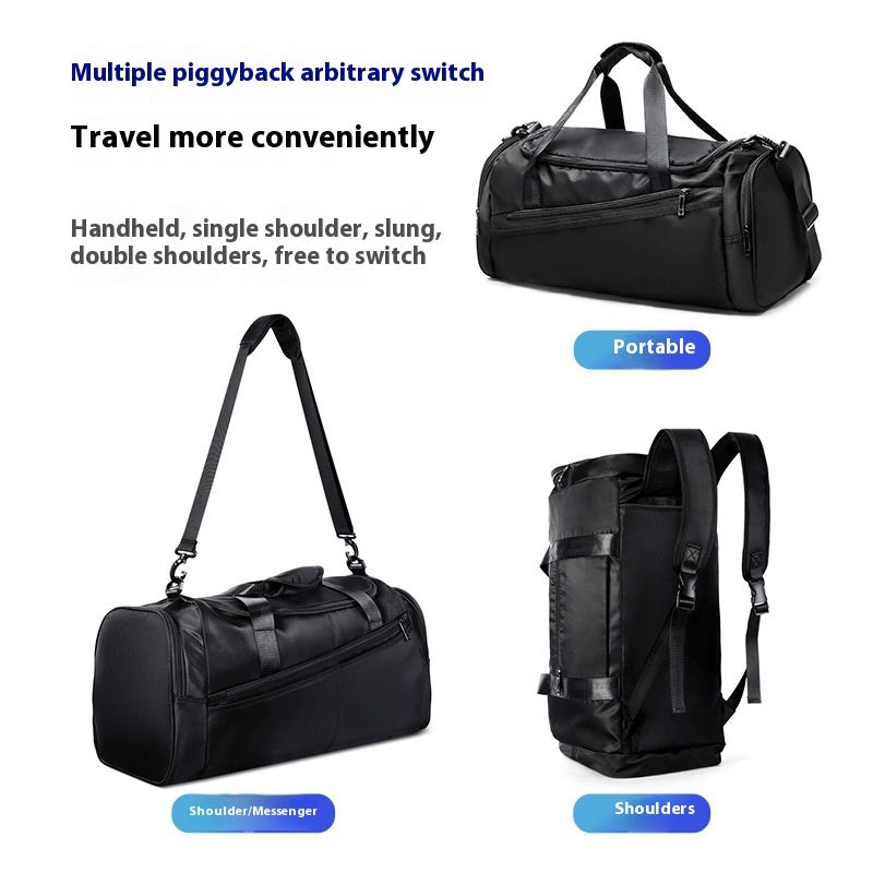 Men's Large Travel Dry Wet Separation Fitness Sports Training Messenger Bag