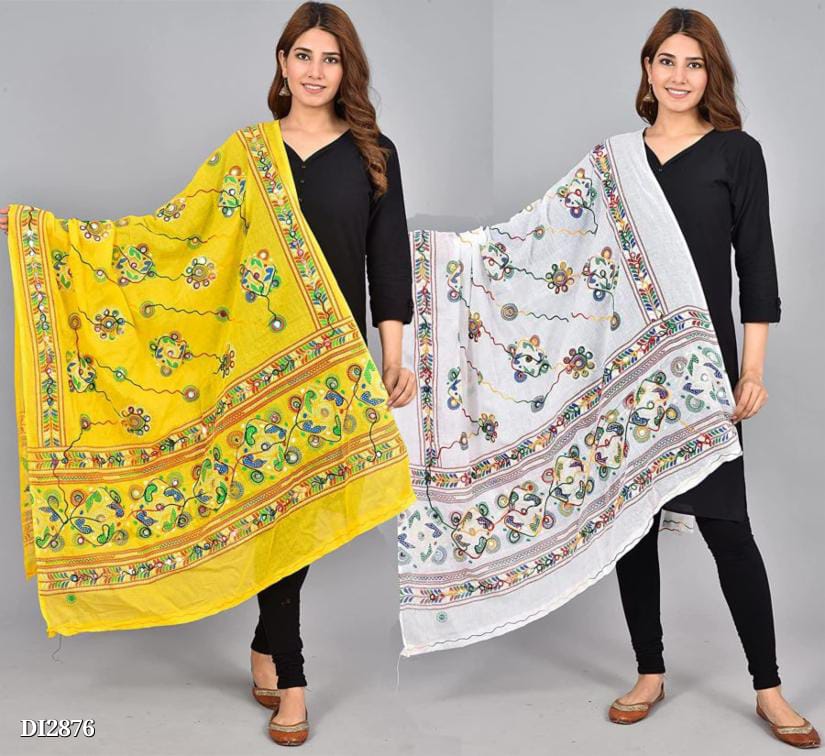 Cotton Dupatta Pack of 2 for Women | 2.25 Meter Length | Soft and Breathable