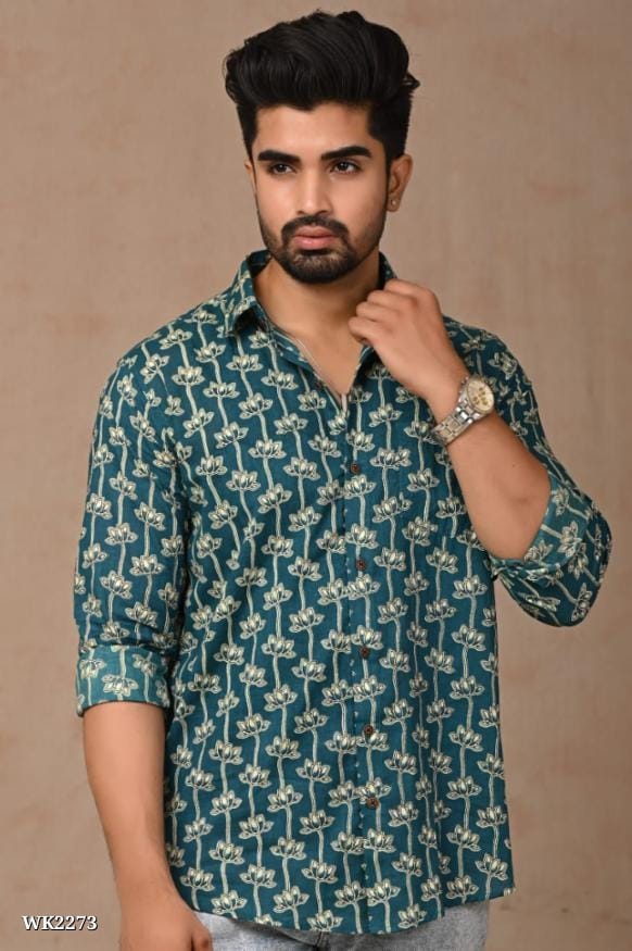 Pure Cotton Hand Block Shirts for Men | Authentic Indian Craftsmanship