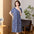 Middle-aged And Elderly Women's Cotton Silk Printing Maxi Dress