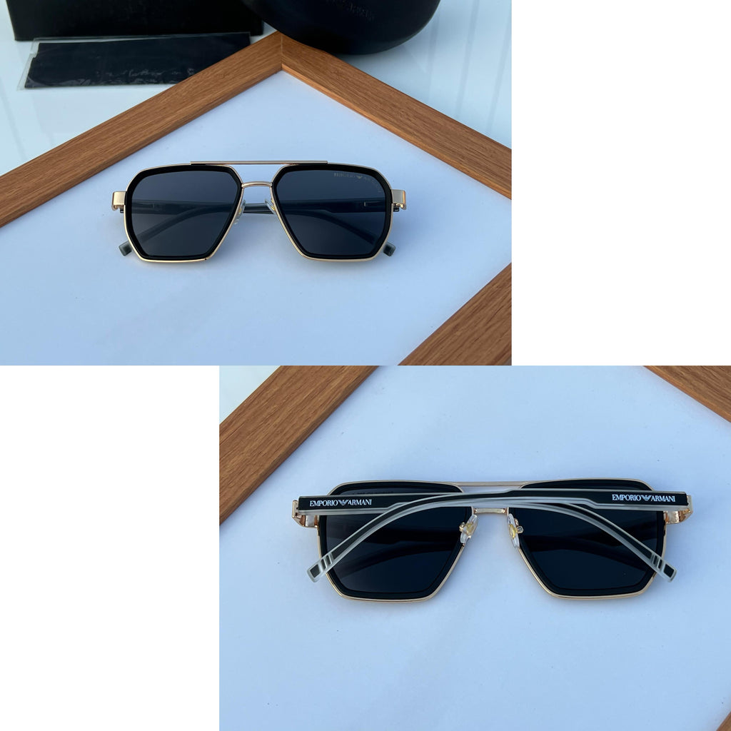 Armani Unisex Sunglasses – Premium Quality & Stylish Design Gold and Black