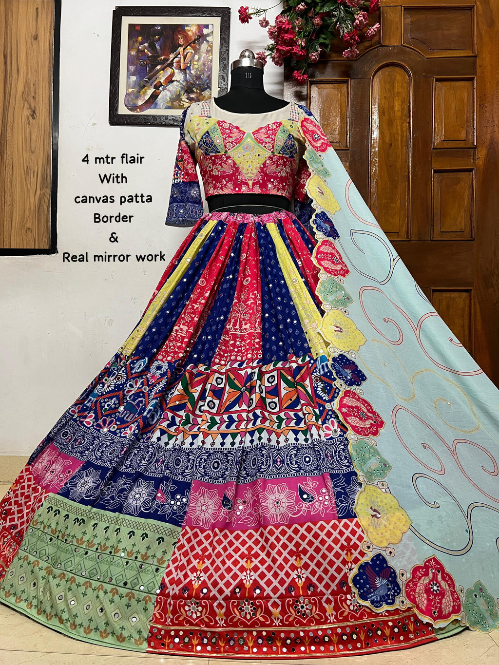 Navratri Special er Printed Lehenga Choli with Real  Work - ALC 95