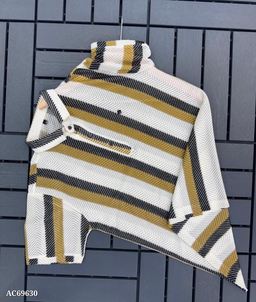 Men’s Exclusive Heavy Knitted Striped T-Shirt - Stylish and Comfortable