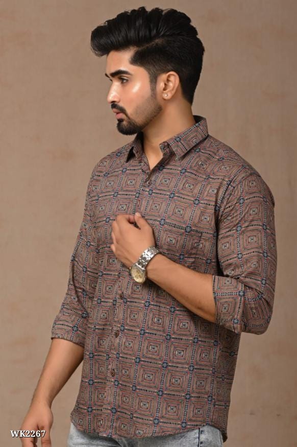 Pure Cotton Hand Block Shirts for Men | Authentic Indian Craftsmanship