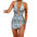 Printed Halter Backless Dress Swimsuit