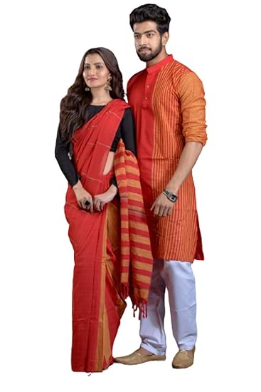 Pure Santiniketan Handloom Khadi Cotton Couple Combo Set  JM266