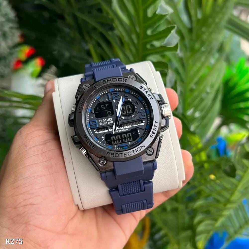 G Shock Stylish Analog-Digital Watch WR Blue for Men