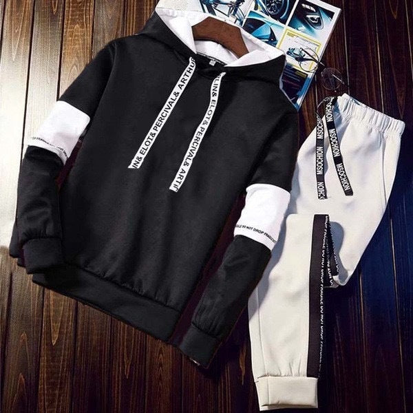 Men's Hooded Casual Trousers Sweater Suit