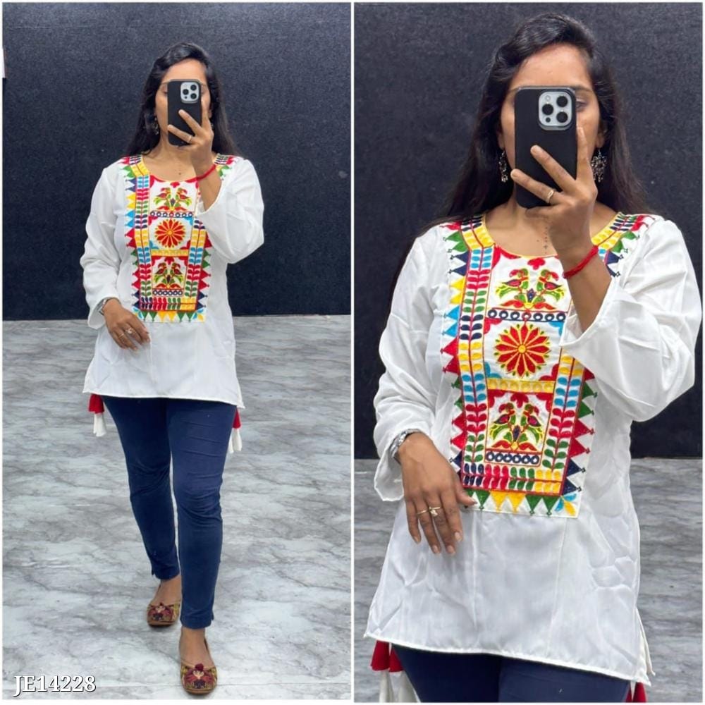 er Navratri Top with Embroidery Work