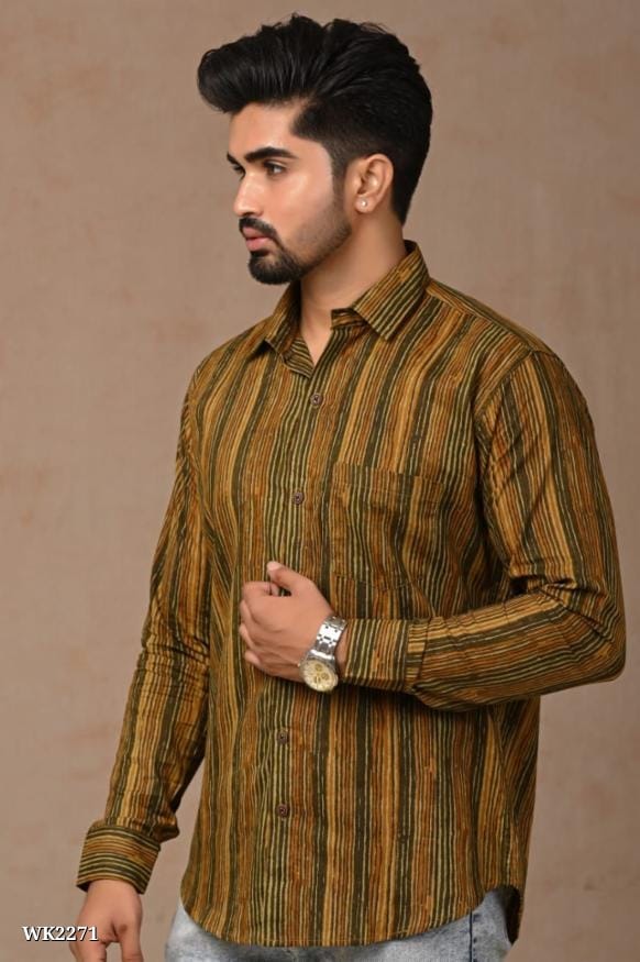 Pure Cotton Hand Block Shirts for Men | Authentic Indian Craftsmanship