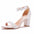 4cm Chunky Heel Low-cut Word With Beaded Square Heel Sandals