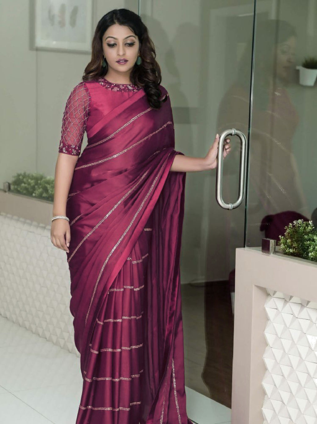 premium-vichitra-fabric-saree-with-sequence-work-in-india-elegant-and-luxurious