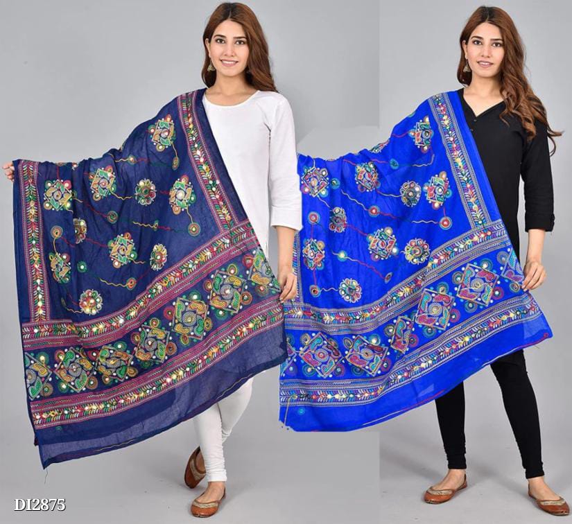 Cotton Dupatta Pack of 2 for Women | 2.25 Meter Length | Soft and Breathable