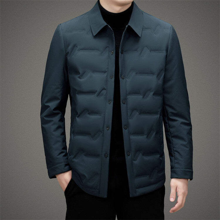 Down Jacket Winter White Duck Down Warm Men's Short Coat