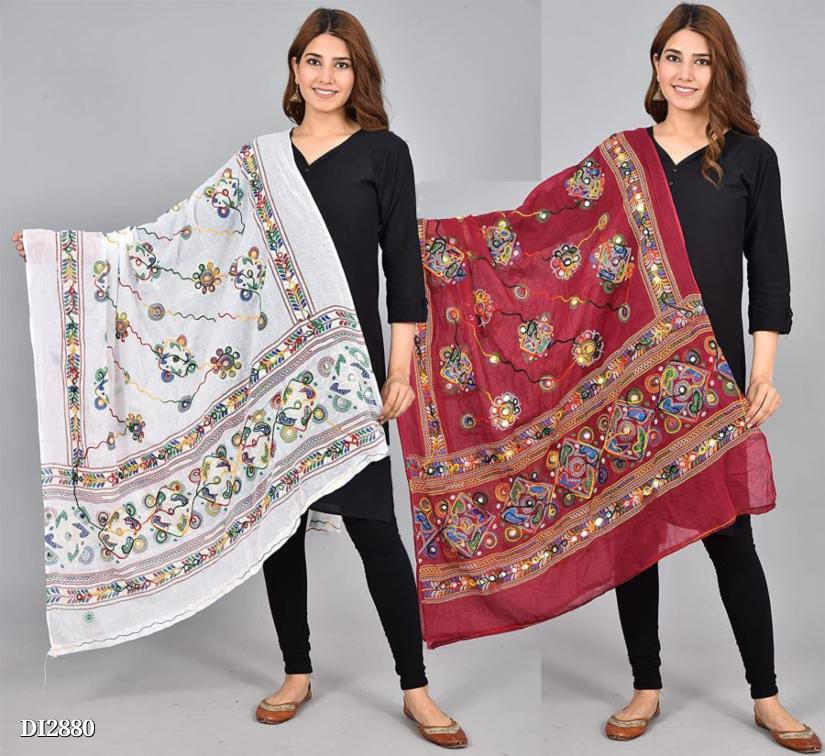 Cotton Dupatta Pack of 2 for Women | 2.25 Meter Length | Soft and Breathable