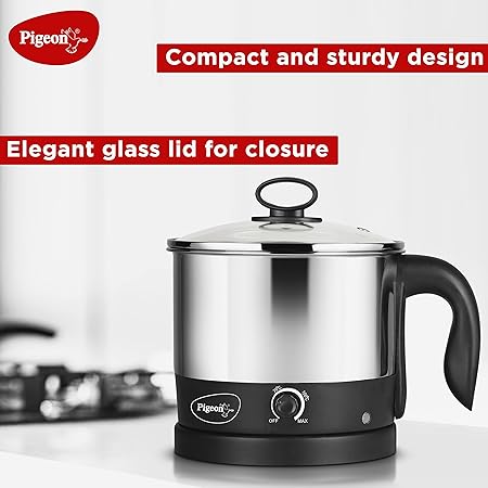 Pigeon Kessel, Multipurpose Kettle (Stainless Steel), 1.2 Litres, 600 Watts