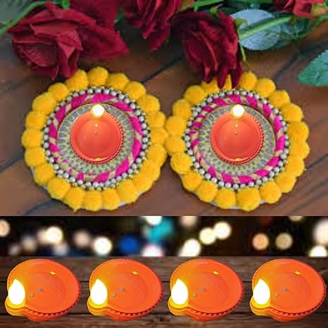 Flameless & fogless Decorative Water Sensor Electric LED Diyas